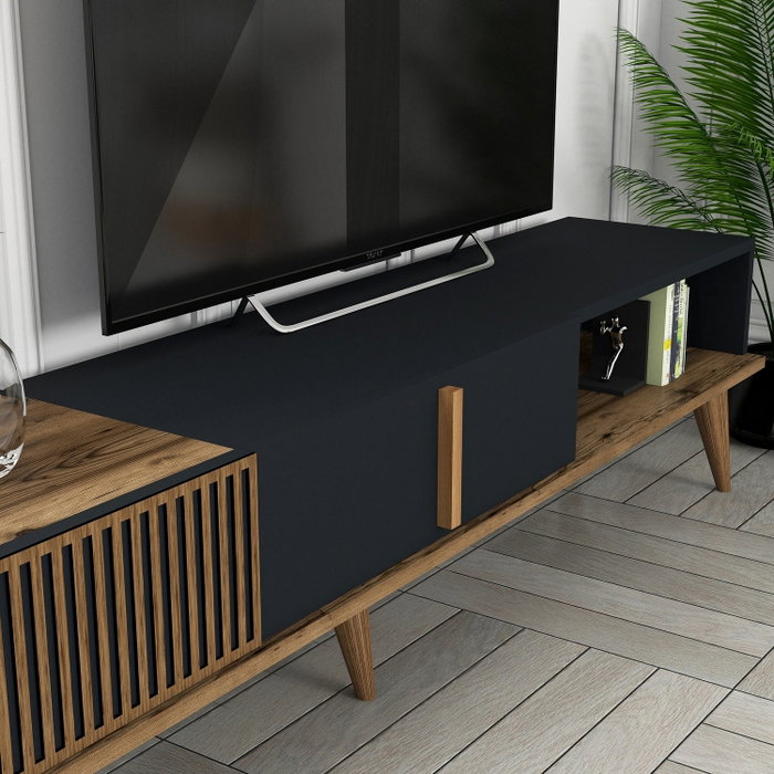 Hanah Home Milan TV - Nogal, Antracita